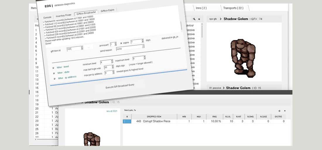 Screenshot from the dev post