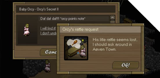 Screenshot from the dev post