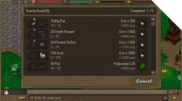 Screenshot from the dev post