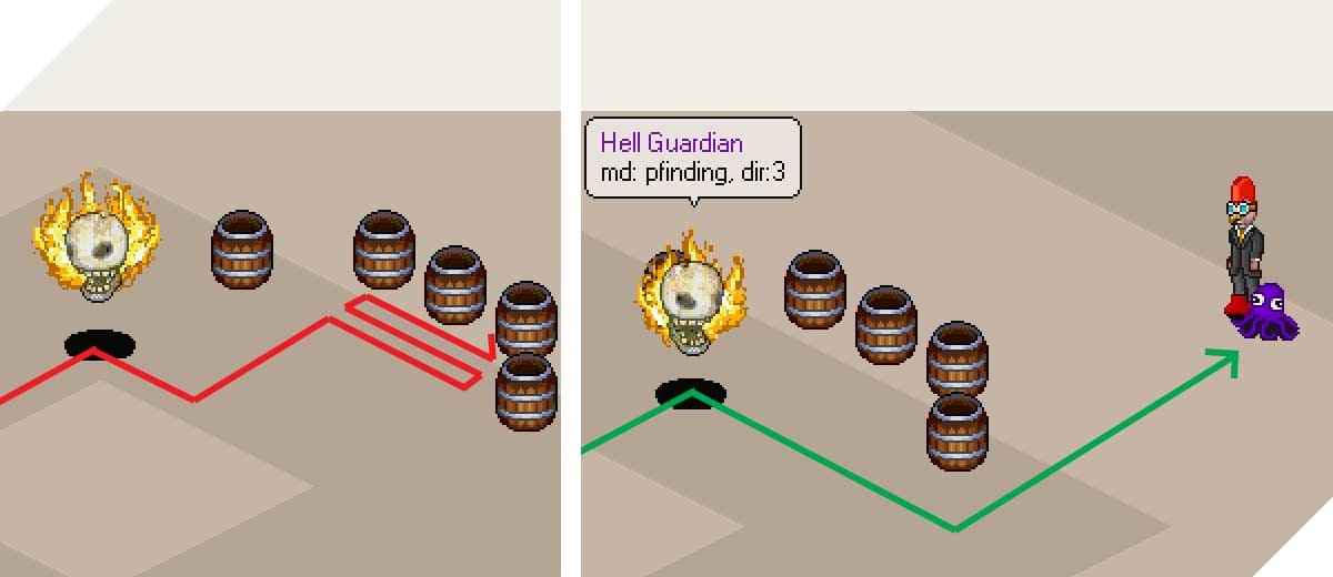 Screenshot from the dev post