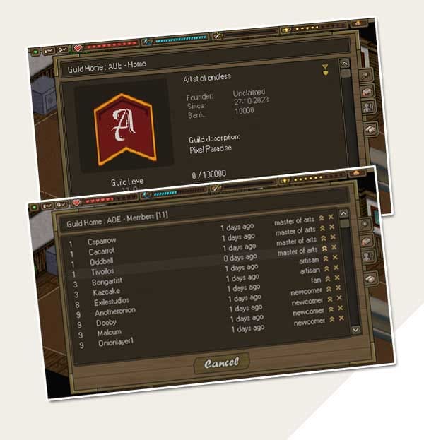 Screenshot from the dev post