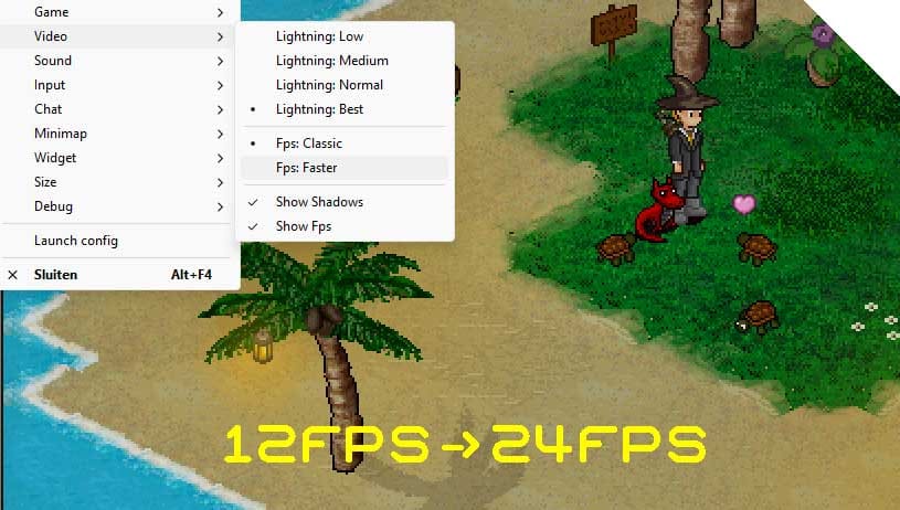 Screenshot from the dev post