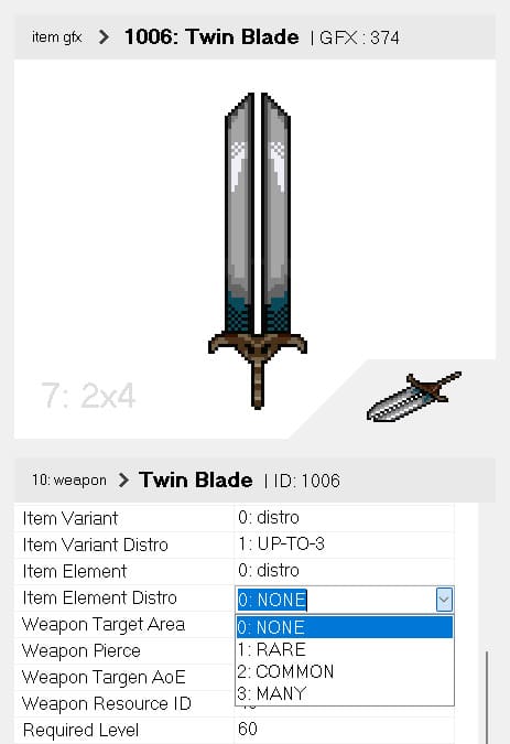 Screenshot from the dev post