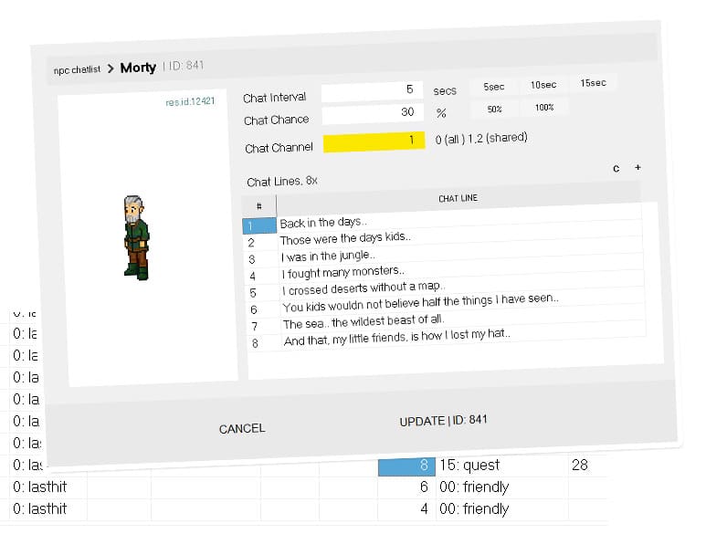 Screenshot from the dev post