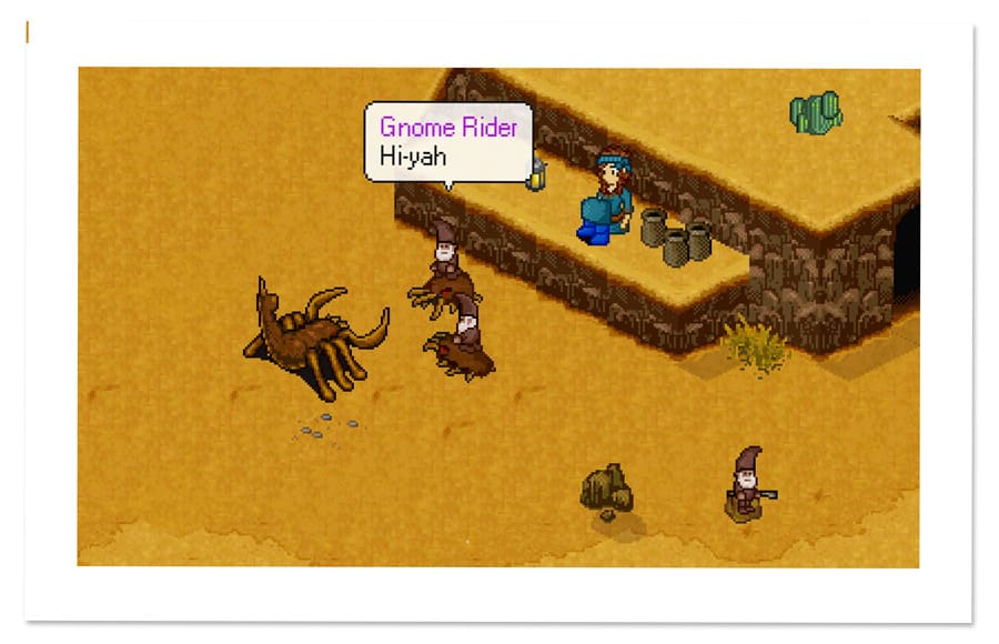 Screenshot from the dev post