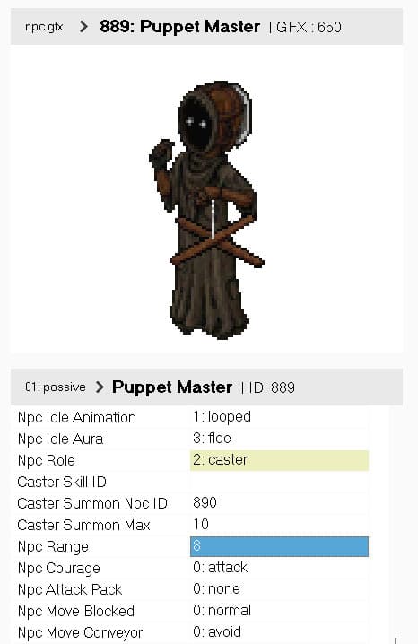 Screenshot from the dev post