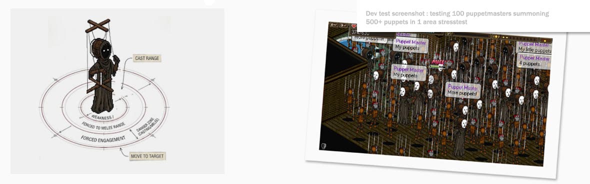 Screenshot from the dev post