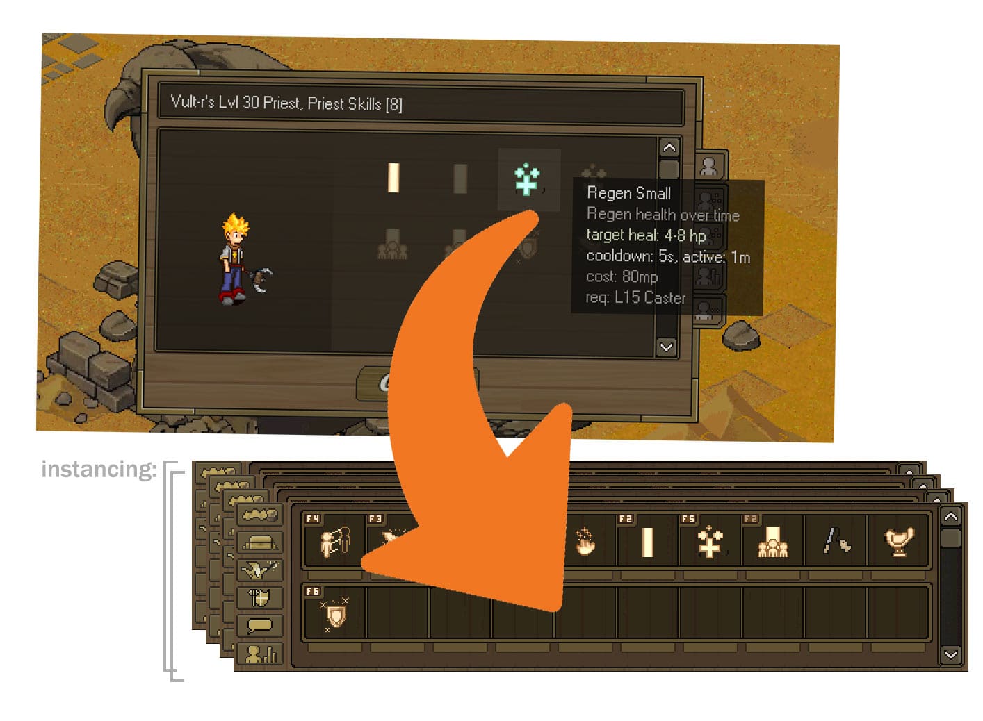 Screenshot from the dev post